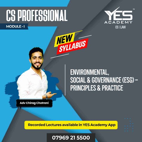 Picture of CS Professional - Environmental, Social and Governance (ESG) – Principles & Practice -(New Syllabus)