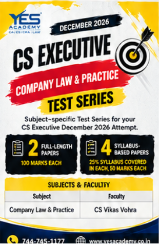 Picture of CS Executive Company Law – December 2026