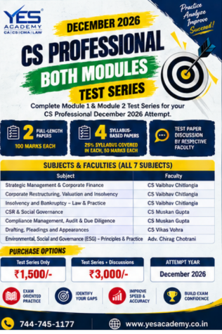 Picture of CS Professional Both Modules Test Series – December 2026
