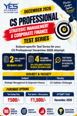 Picture of Strategic Management & Corporate Finance Test Series